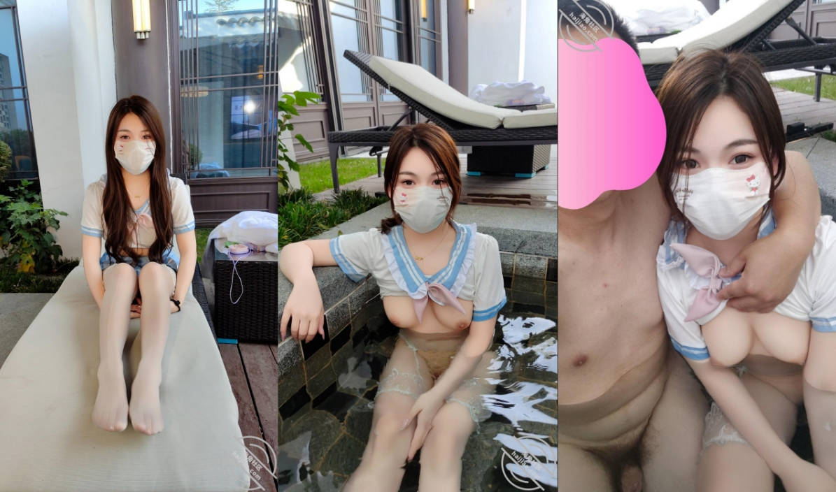 超强绿帽大神【我和娇妻的日常】付费钻石贴，温泉3P的一天，屋外搞到屋内